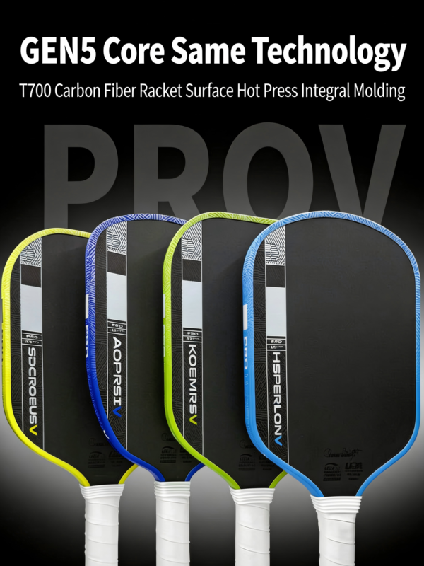 New Generation GEN5 T700 Carbon Fiber 5th Generation Core Professional-Grade Hot-Pressed Dual-Molded Pickleball Racket Pickleball Paddle