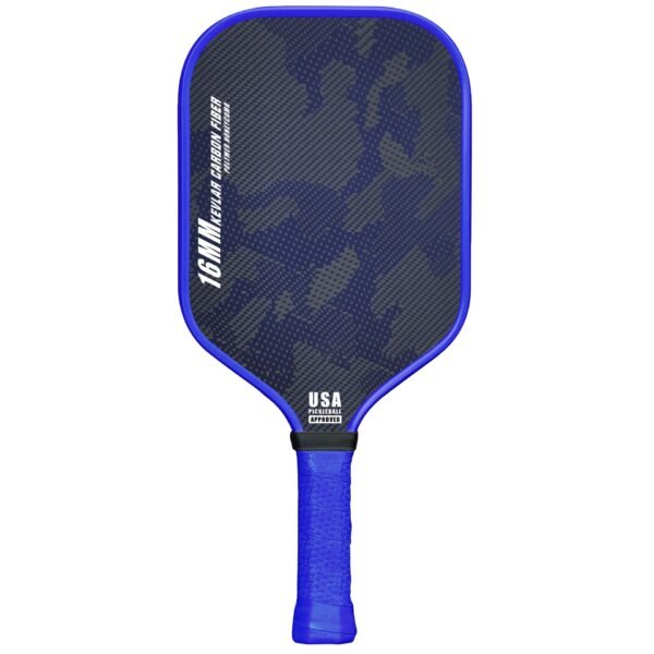 Kevlar Carbon Fiber Pickleball Paddle – Camouflage Fabric Texture, Hollow Design, Lightweight Outdoor Sports Paddle for Competitive Play