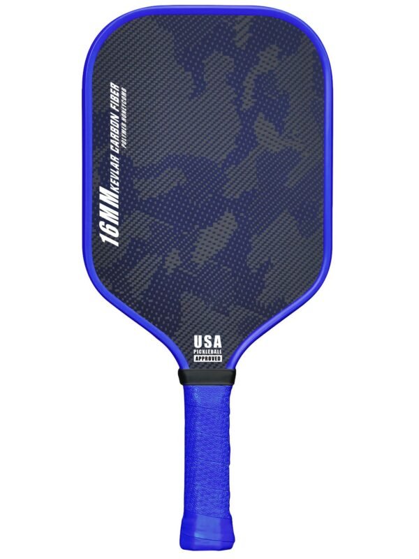 Kevlar Carbon Fiber Pickleball Paddle – Camouflage Fabric Texture, Hollow Design, Lightweight Outdoor Sports Paddle for Competitive Play