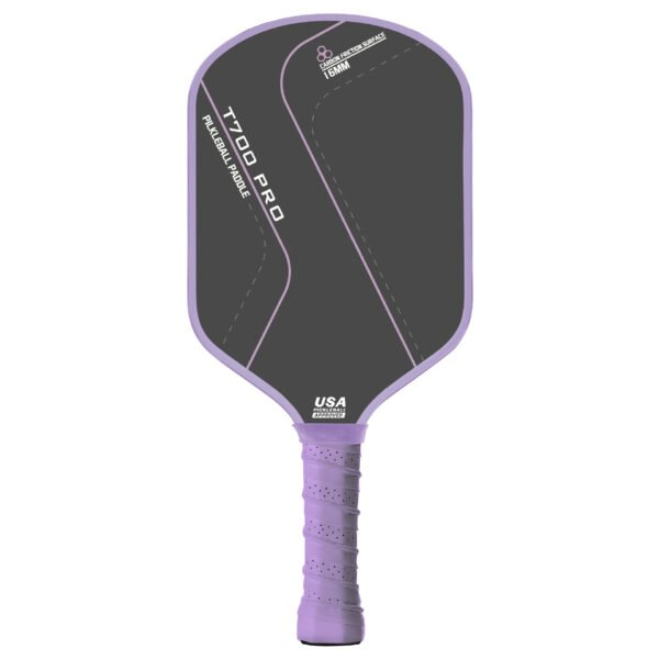 Custom T700 Carbon Fiber Pickleball Paddle – Matte Woven Texture, Gradient Color Design, Outdoor Sports Professional Paddle