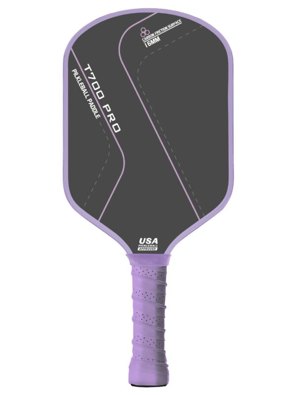 Custom T700 Carbon Fiber Pickleball Paddle – Matte Woven Texture, Gradient Color Design, Outdoor Sports Professional Paddle
