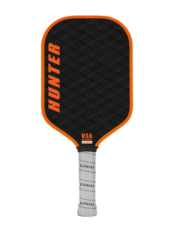 One-Piece 3D Textured Carbon Fiber Pickleball Paddle – Jacquard Weave Surface Hot Pressed OEM Factory Supply